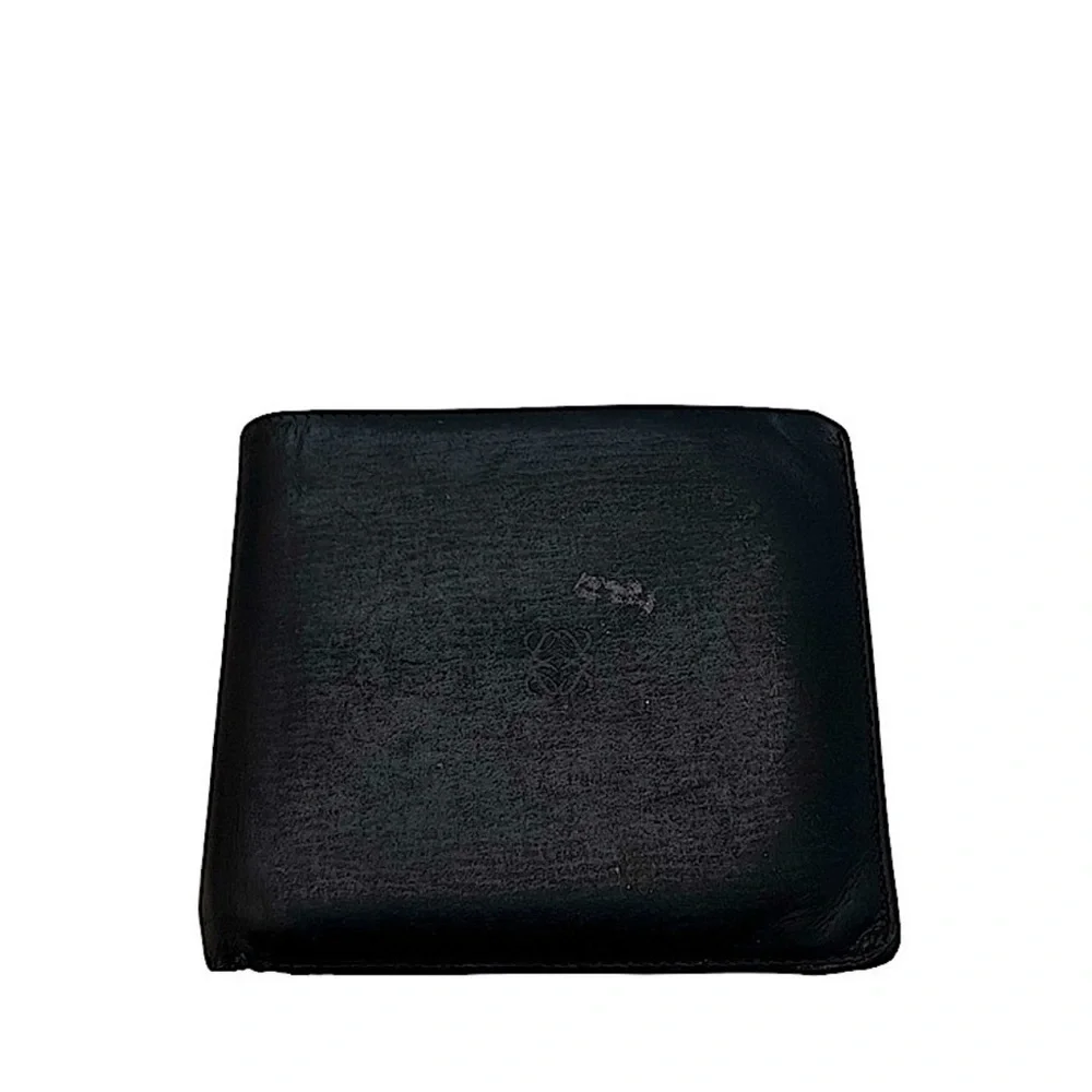 LOEWE - BLACK ALL LEATHER BIFOLD WALLET
